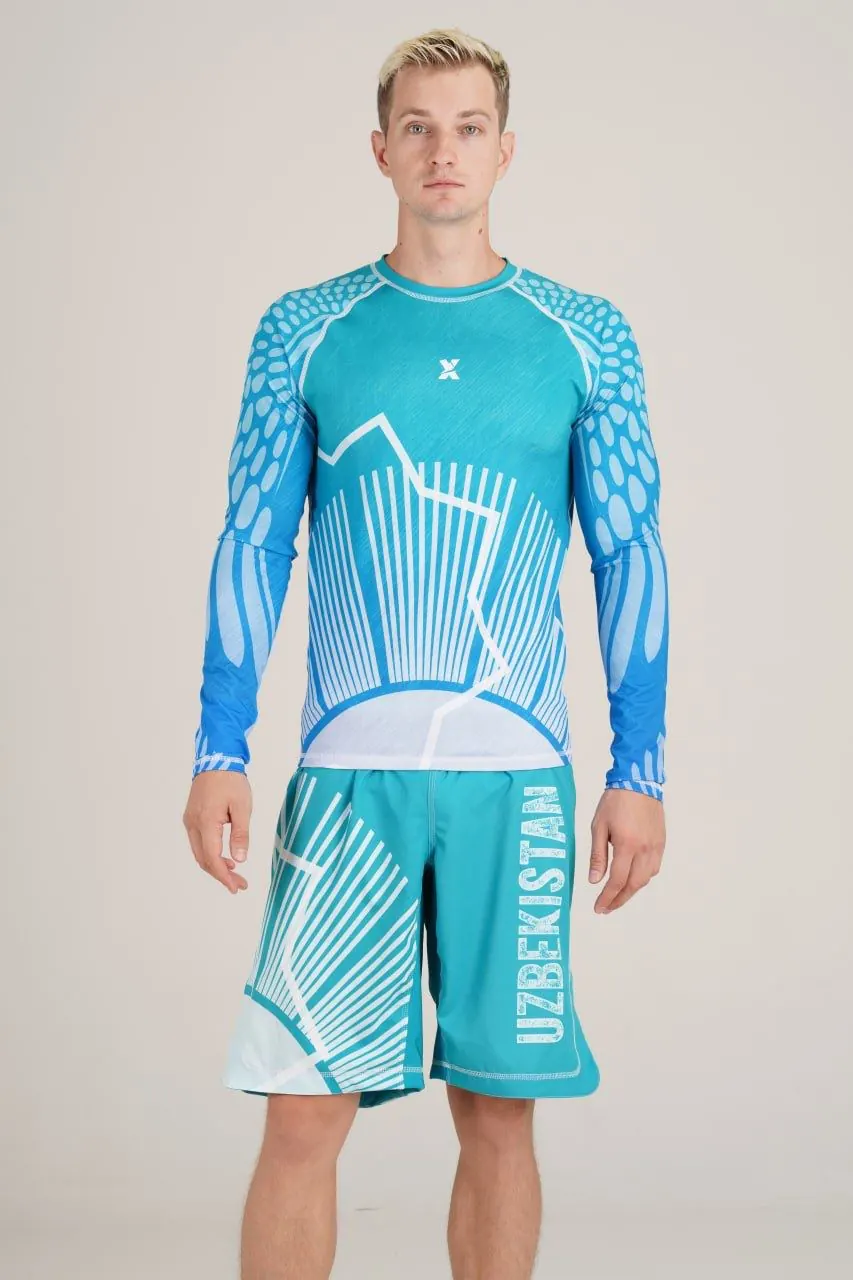 Sublimated rashguard and shorts
